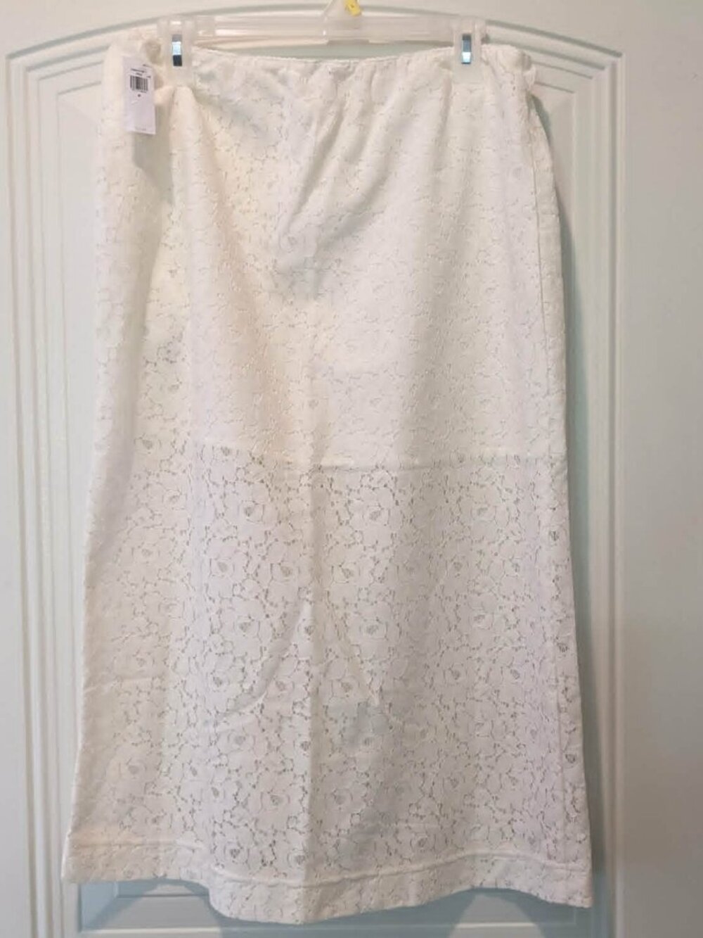 Old Navy Midi Lace Peek a Book Skirt Off White Boho Cottage Core - size M - NWT